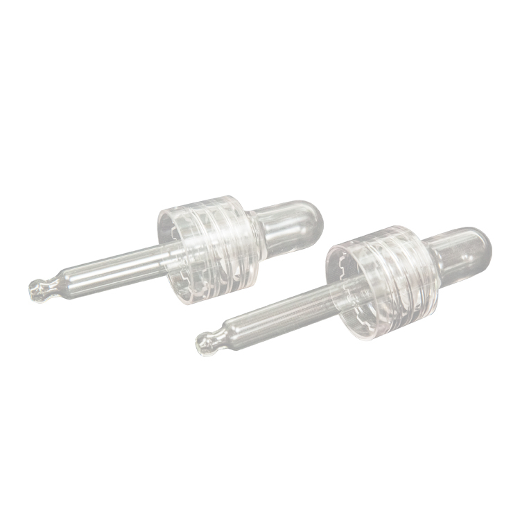 Compte-gouttes en plastique transparent 20/410 avec ampoule en PVC