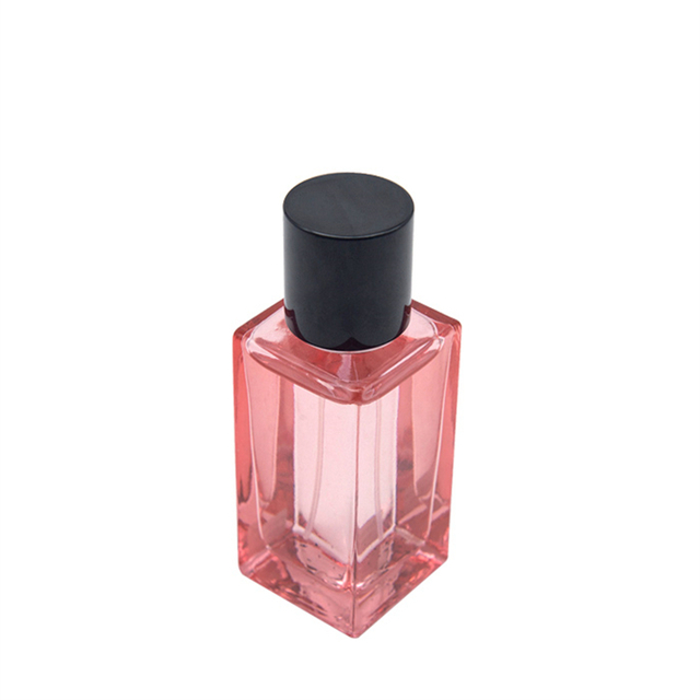 Bouchon de bouteille de parfum en aluminium noir brillant de haute qualité avec pompe et collier