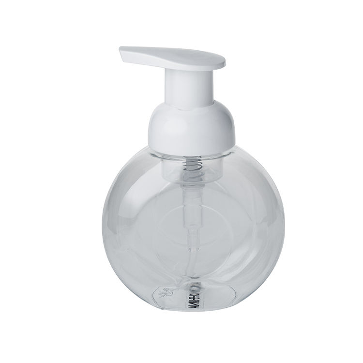 Bouteille PET en plastique de forme spéciale de 250 ml avec pompe à savon mousse