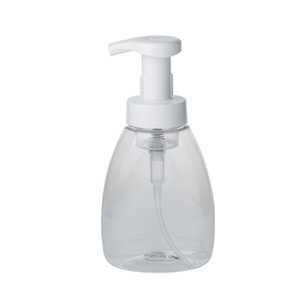 Bouteille transparente de pompe à savon en mousse plastique PET de 300 ml pour le nettoyage